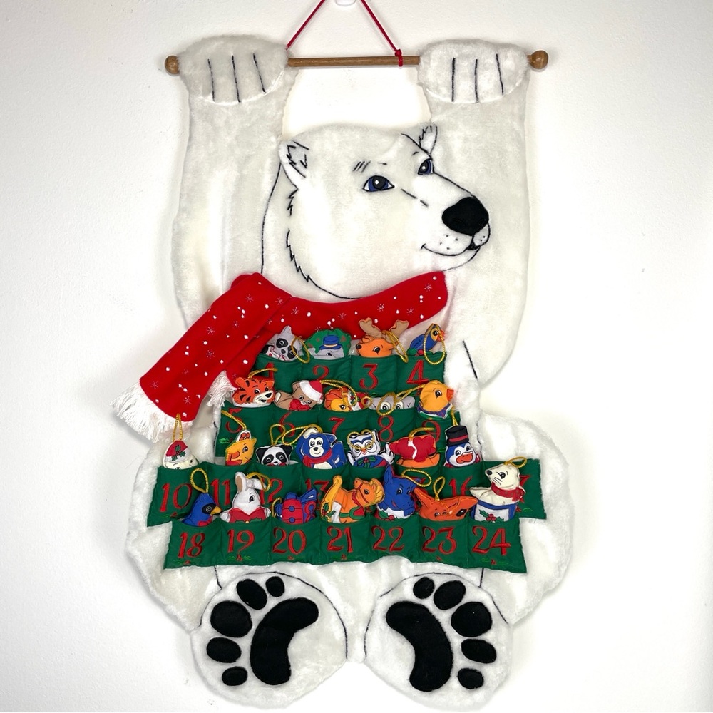 Vintage Pockets of Learning Polar Bear Advent Calendar